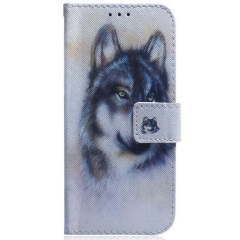 Etui Folio Google Pixel 9 Akwarela Wilk Etui Ochronne