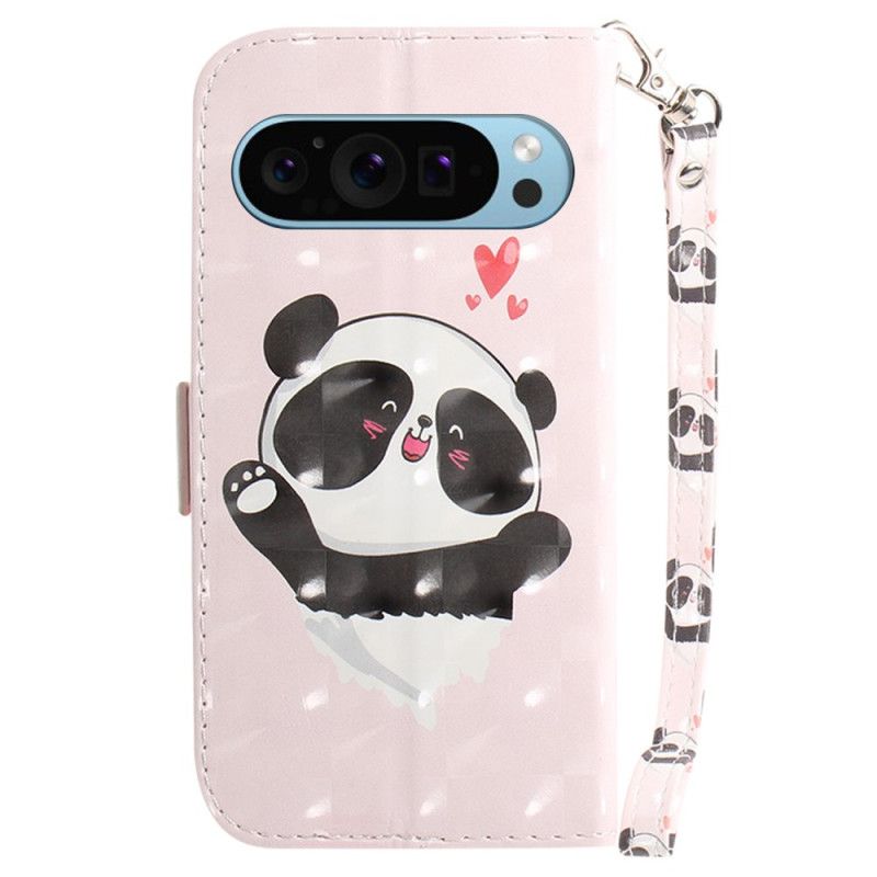 Etui Folio Google Pixel 9 Panda Love Z Paskiem