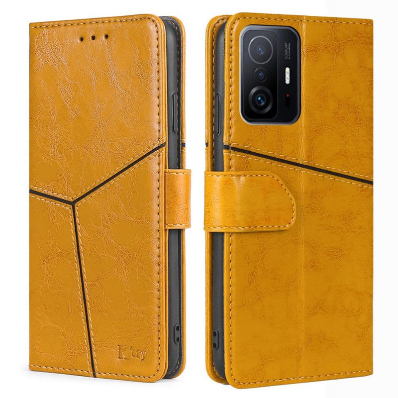 Etui Folio Do Xiaomi Mi 11t / 11t Pro Geometryczny Efekt Skóry