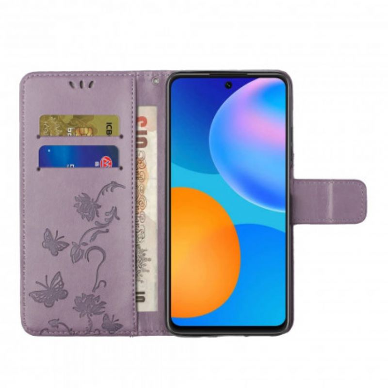 Etui Folio Do Xiaomi Mi 11t / 11t Pro Motyle I Kwiaty Pasiaste