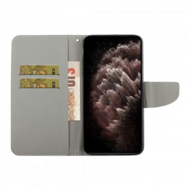 Etui Folio Xiaomi Mi 11t / 11t Pro Błyskotliwa Pół-paskowata Mandala