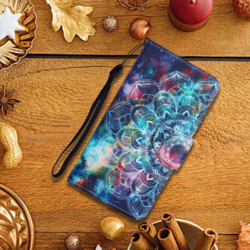 Etui Folio Xiaomi Mi 11t / 11t Pro Błyskotliwa Pół-paskowata Mandala