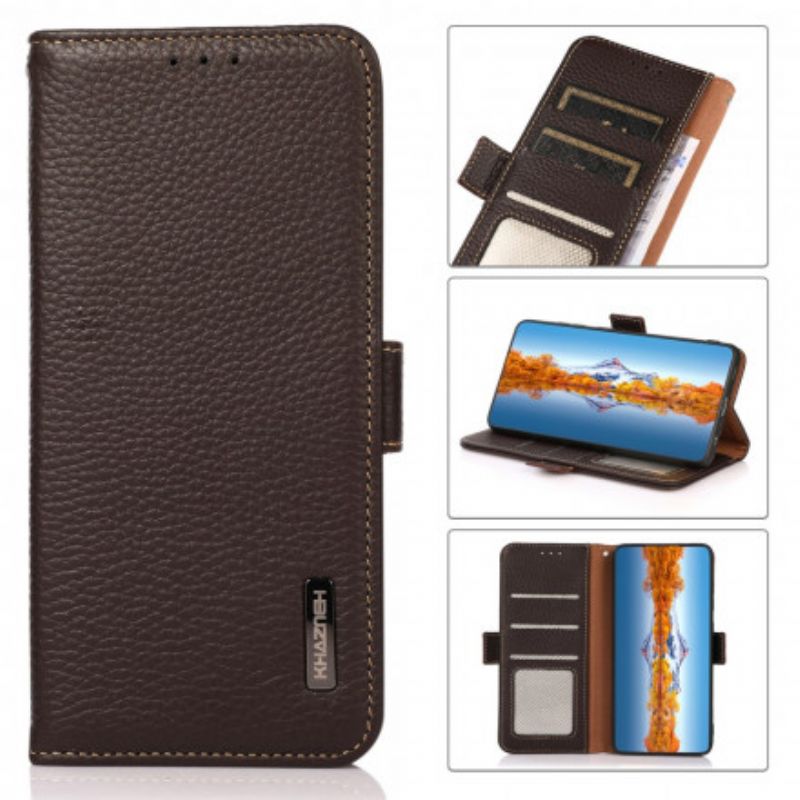 Etui Folio Xiaomi Mi 11t / 11t Pro Litchi Leather Khazneh Rfid