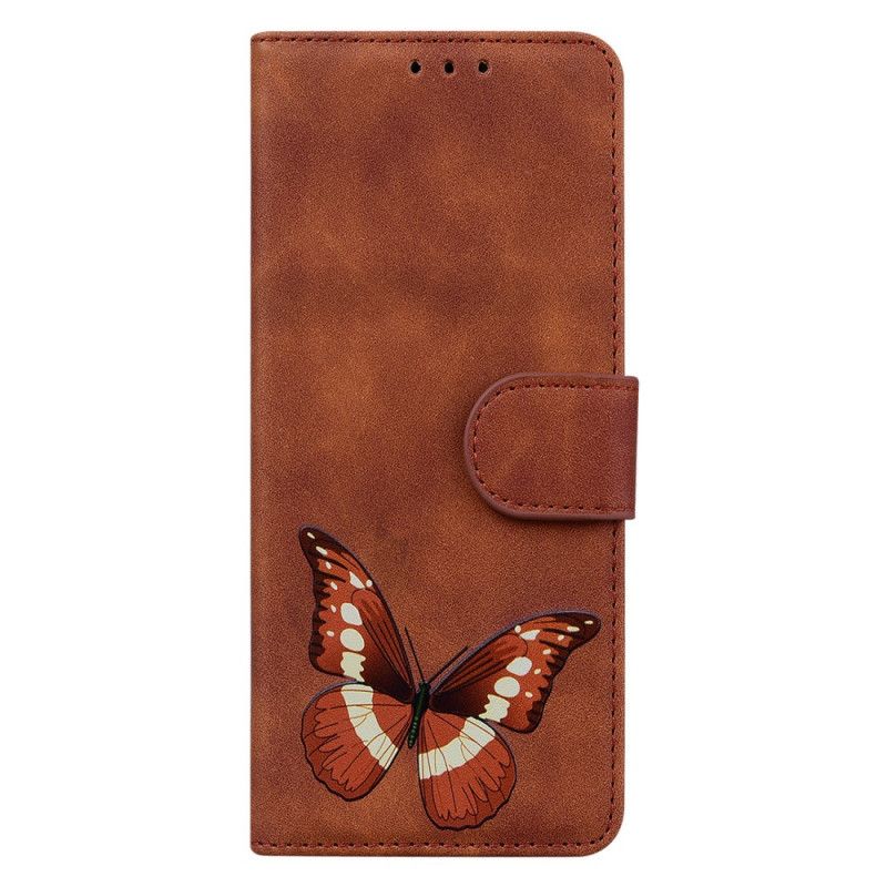 Etui Folio Xiaomi Mi 11t / 11t Pro Motyl Dotykający Skóry Etui Ochronne