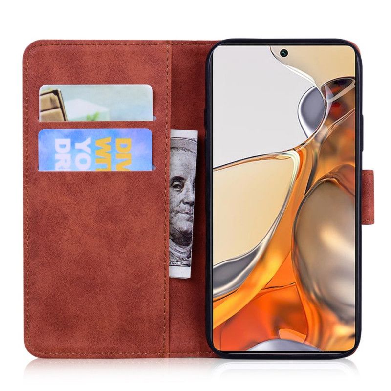 Etui Folio Xiaomi Mi 11t / 11t Pro Motyl Dotykający Skóry Etui Ochronne