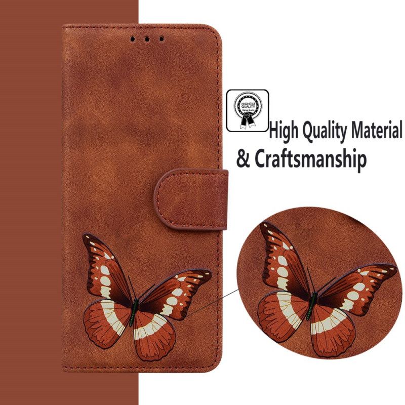 Etui Folio Xiaomi Mi 11t / 11t Pro Motyl Dotykający Skóry Etui Ochronne