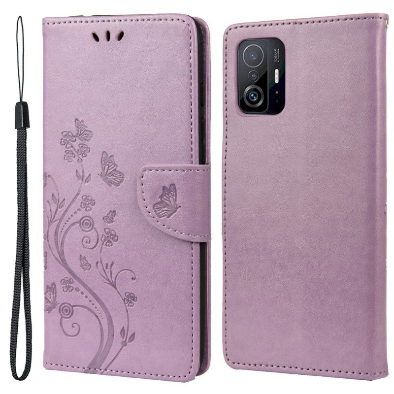 Etui Folio Xiaomi Mi 11t / 11t Pro Motyle I Kwiaty