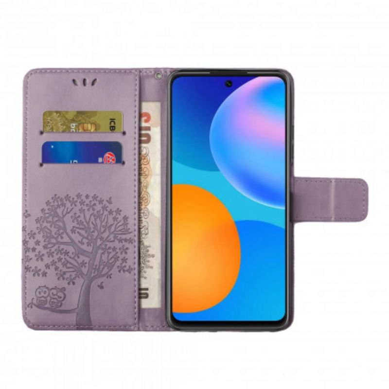 Etui Folio Xiaomi Mi 11t / 11t Pro Stringi Drzewo I Sowy