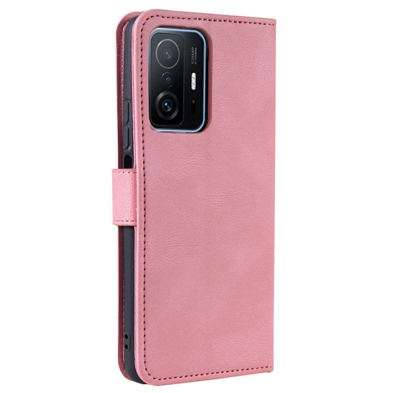 Etui Folio Xiaomi Mi 11t / 11t Pro Szwy W Dotyku Skóry Etui Ochronne