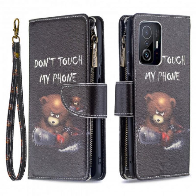 Etui Folio Xiaomi Mi 11t / 11t Pro Zapinany Kieszonkowy Miś Etui Ochronne