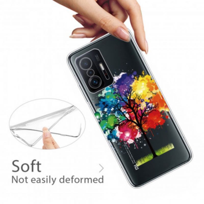 Etui Xiaomi Mi 11t / 11t Pro Przezroczyste Drzewo Akwarelowe