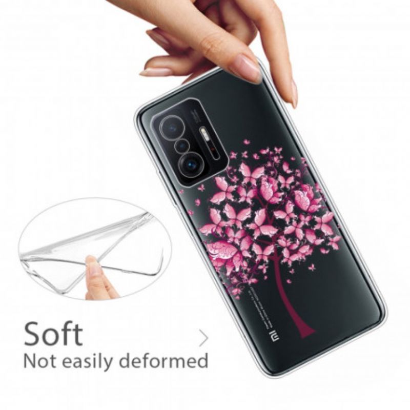 Etui Xiaomi Mi 11t / 11t Pro Przezroczyste Drzewo Motylkowe Etui Ochronne