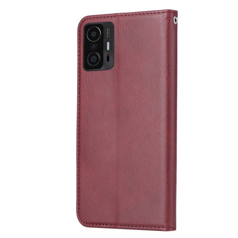 Flip Kotelot Xiaomi Mi 11t / 11t Pro Etui Na Karty Ze Sztucznej Skóry Etui Ochronne