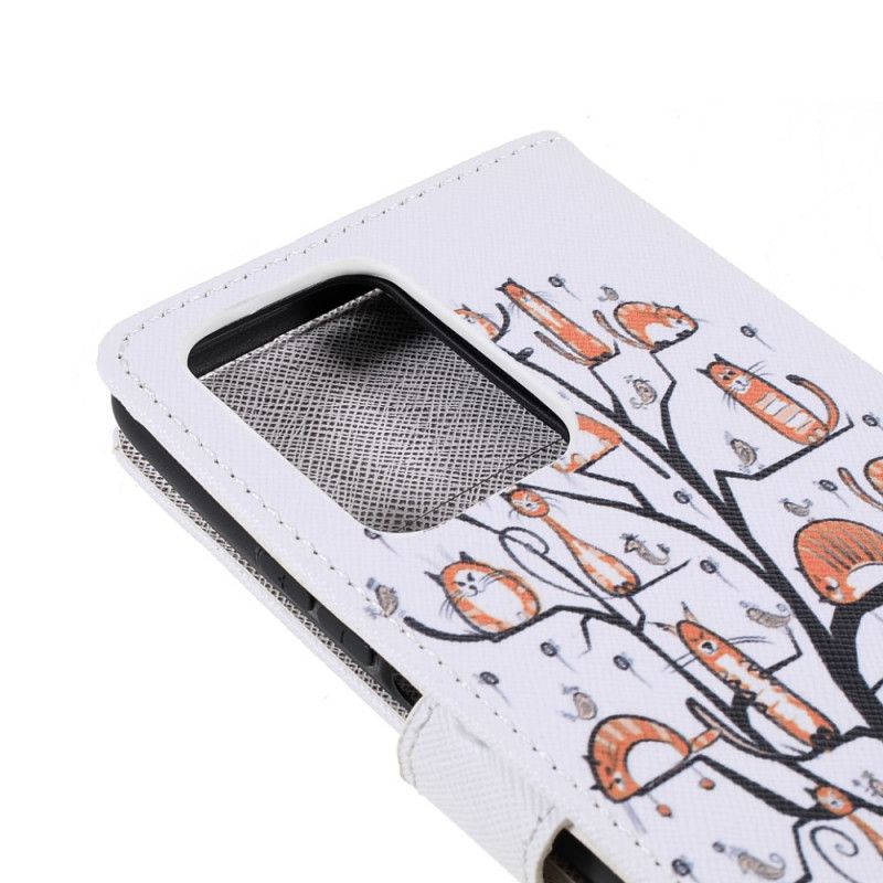 Skórzany Futerał Xiaomi Mi 11t / 11t Pro Etui Na Telefon Funky Cats Strappy