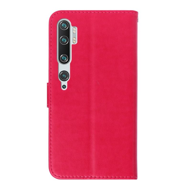 Etui Folio Xiaomi Mi Note 10 / 10 Pro Cyjan Magenta Urok Motyla Etui Ochronne