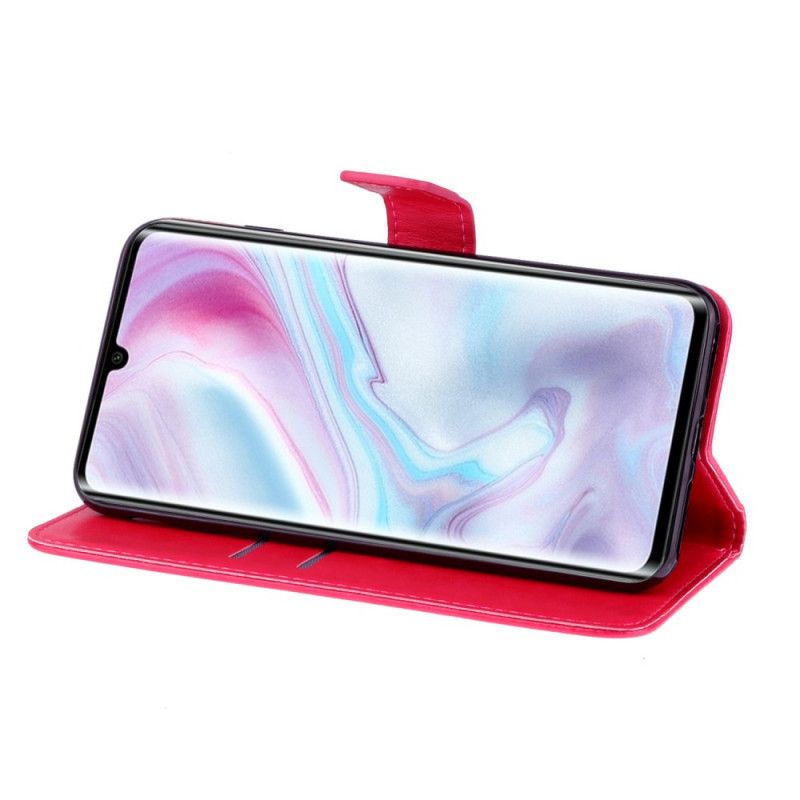 Etui Folio Xiaomi Mi Note 10 / 10 Pro Cyjan Magenta Urok Motyla Etui Ochronne