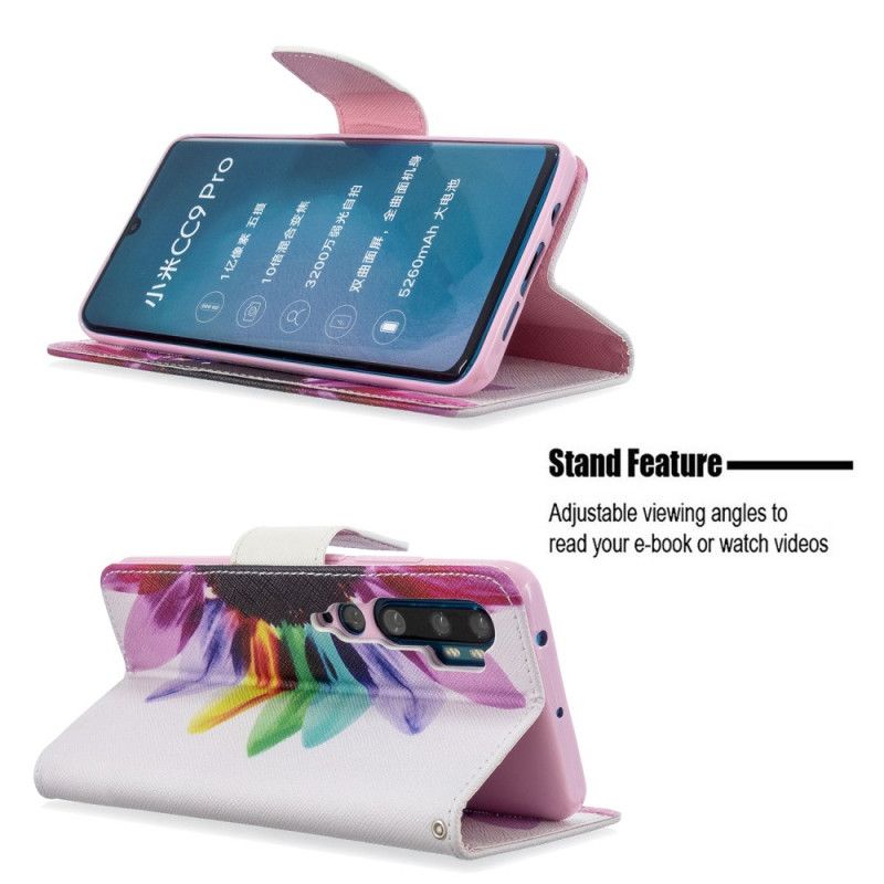 Etui Folio Xiaomi Mi Note 10 / 10 Pro Kwiat Akwareli