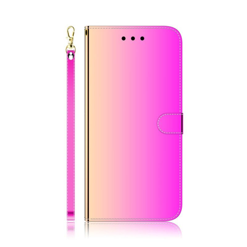 Etui Folio Xiaomi Mi Note 10 / 10 Pro Osłona Lusterka Z Imitacji Skóry