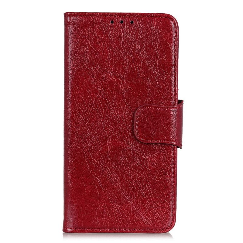 Etui Folio Xiaomi Mi Note 10 / 10 Pro Pomarańczowy Czarny Dwoina Ze Skóry Nappa