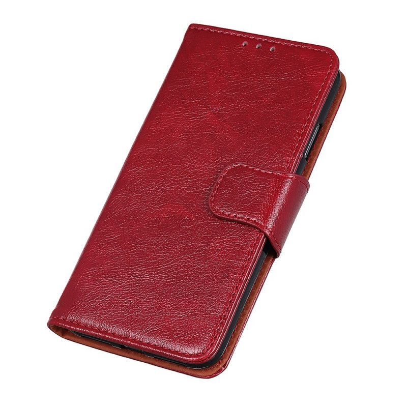 Etui Folio Xiaomi Mi Note 10 / 10 Pro Pomarańczowy Czarny Dwoina Ze Skóry Nappa