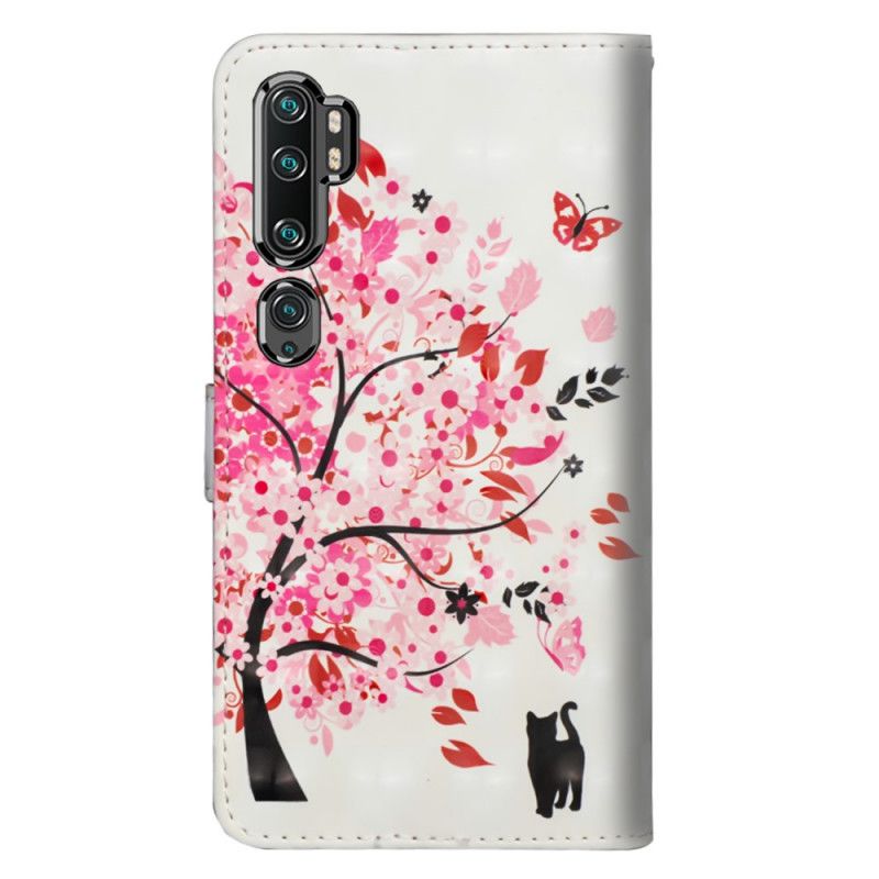 Etui Folio Xiaomi Mi Note 10 / 10 Pro Różowe Drzewo Etui Ochronne