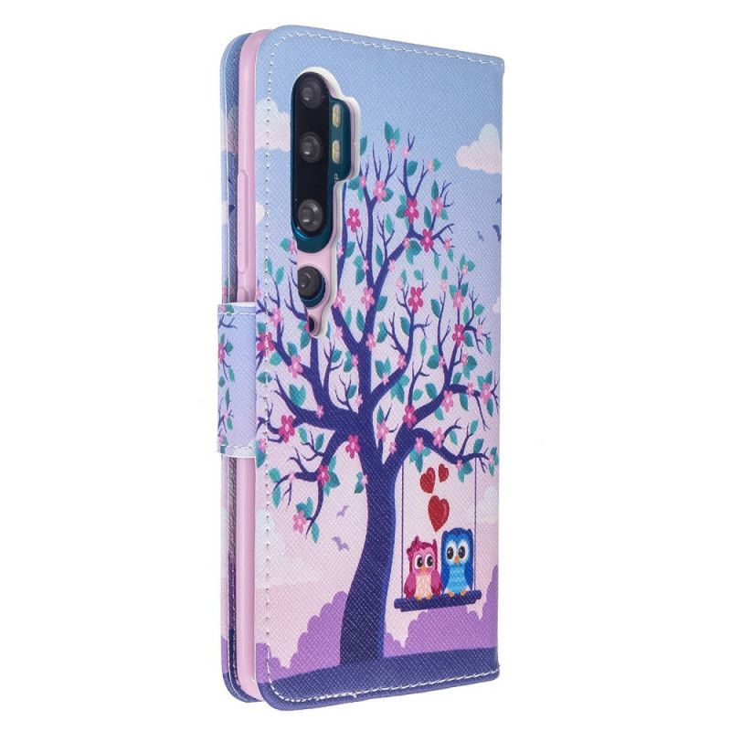 Etui Folio Xiaomi Mi Note 10 / 10 Pro Sowy Na Huśtawce Etui Ochronne