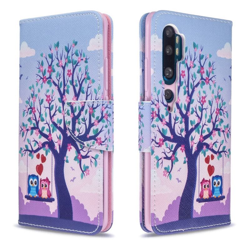 Etui Folio Xiaomi Mi Note 10 / 10 Pro Sowy Na Huśtawce Etui Ochronne