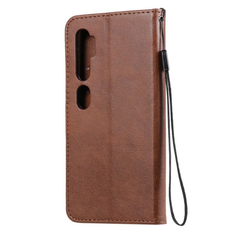 Etui Folio Xiaomi Mi Note 10 / 10 Pro Styl Skórzanego Paska Etui Ochronne