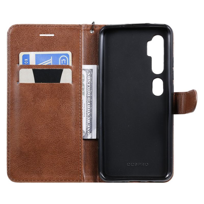 Etui Folio Xiaomi Mi Note 10 / 10 Pro Styl Skórzanego Paska Etui Ochronne