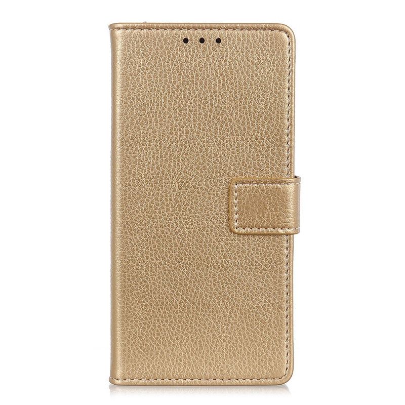 Etui Folio Xiaomi Mi Note 10 / 10 Pro Szwy Z Efektem Skóry Liczi Etui Ochronne