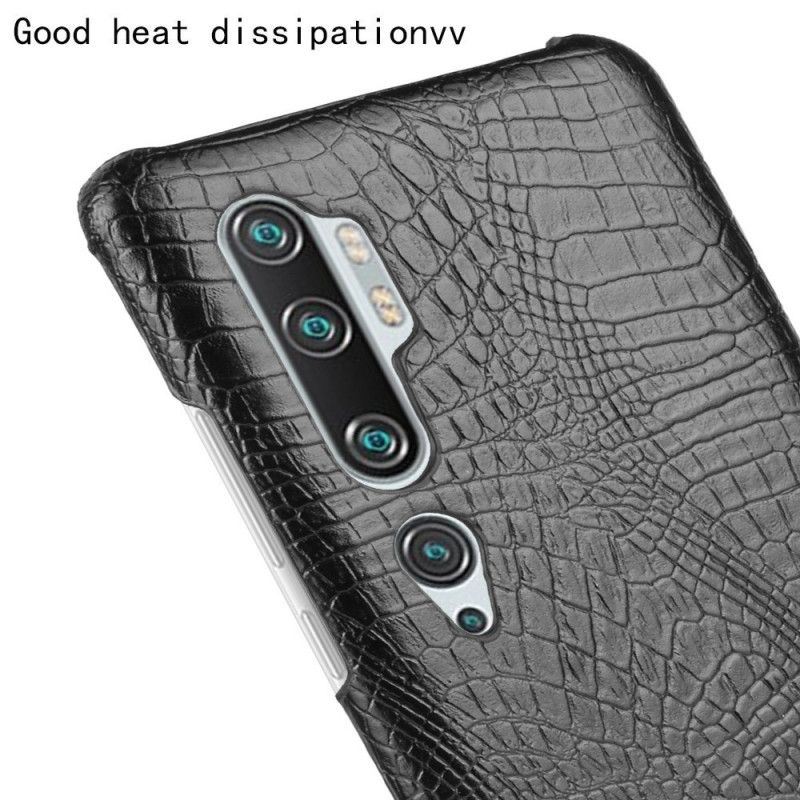 Etui Xiaomi Mi Note 10 / 10 Pro Biały Czarny Styl Skóry Krokodyla Etui Ochronne