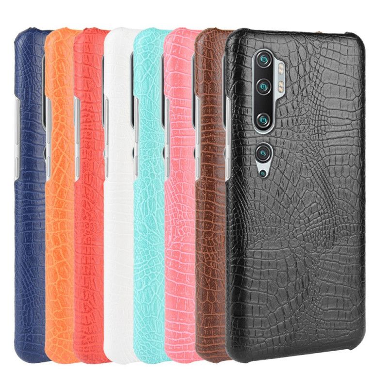 Etui Xiaomi Mi Note 10 / 10 Pro Biały Czarny Styl Skóry Krokodyla Etui Ochronne