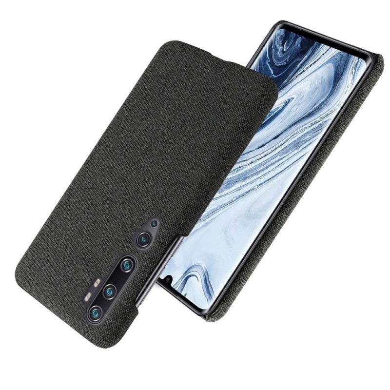 Etui Xiaomi Mi Note 10 / 10 Pro Biały Czarny Tekstura Tkaniny Ksq Etui Ochronne