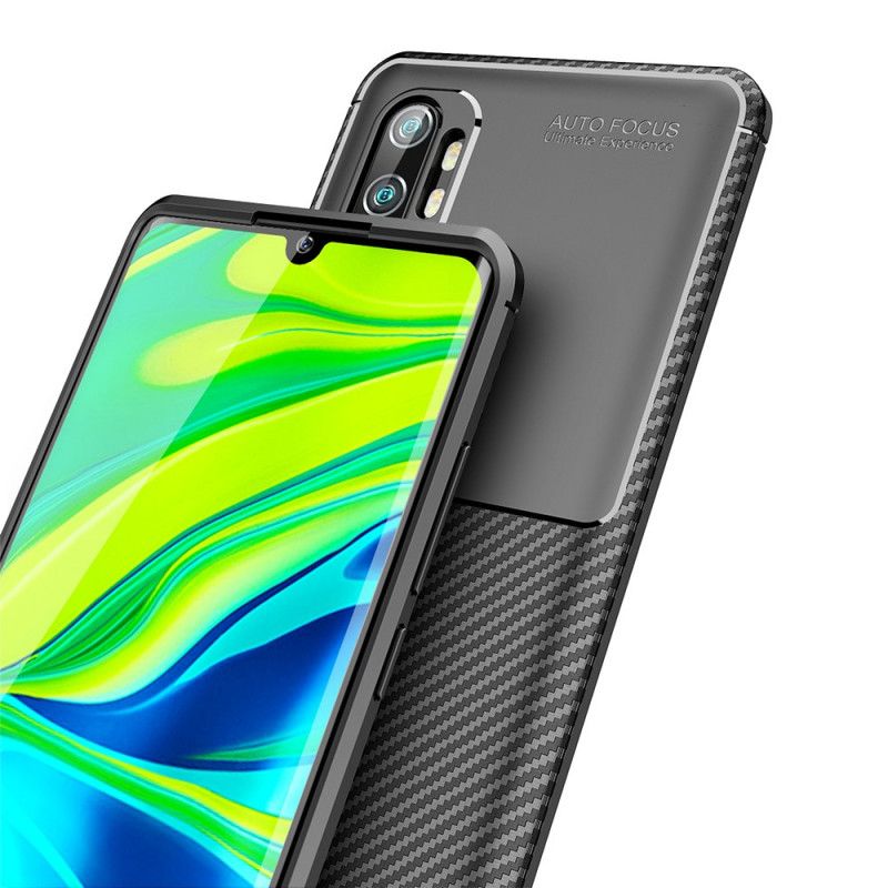 Etui Xiaomi Mi Note 10 / 10 Pro Brązowy Czarny Elastyczne Włókno Węglowe