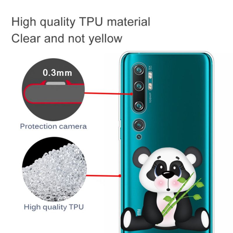 Etui Xiaomi Mi Note 10 / 10 Pro Przezroczysta Smutna Panda Etui Ochronne