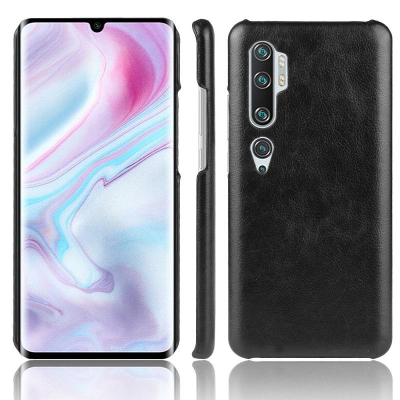 Etui Xiaomi Mi Note 10 / 10 Pro Szary Czarny Efekt Skóry Lychee Performance Etui Ochronne