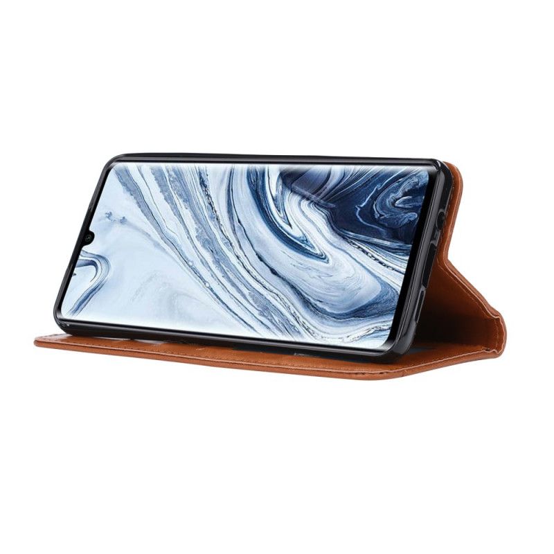 Flip Kotelot Xiaomi Mi Note 10 / 10 Pro Ciemnoczerwony Czarny Etui Na Karty Ze Sztucznej Skóry