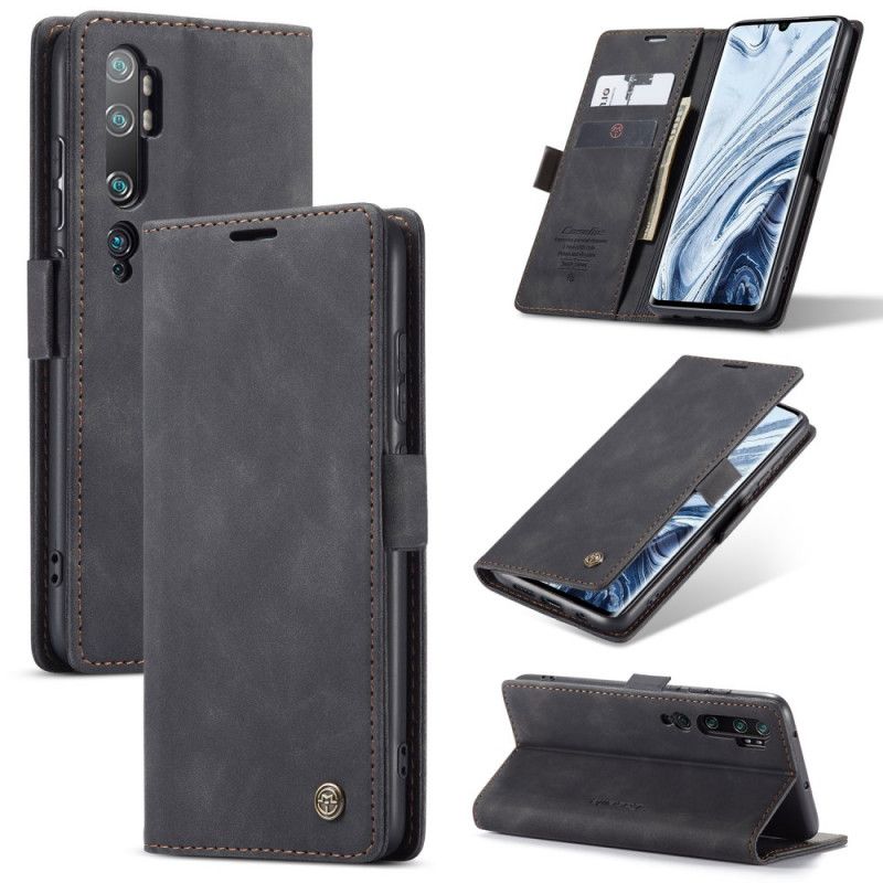 Flip Kotelot Xiaomi Mi Note 10 / 10 Pro Turkusowy Czarny Etui na Telefon Etui Z Imitacji Skóry