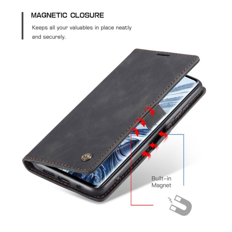 Flip Kotelot Xiaomi Mi Note 10 / 10 Pro Turkusowy Czarny Etui na Telefon Etui Z Imitacji Skóry