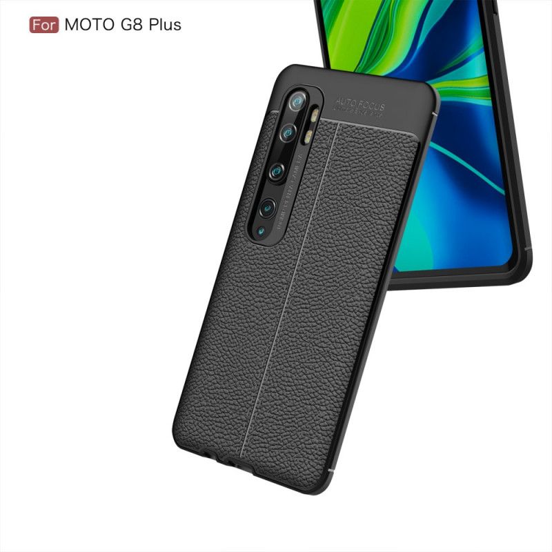 Futerały Xiaomi Mi Note 10 / 10 Pro Czerwony Czarny Efekt Skóry Z Podwójną Linią Liczi