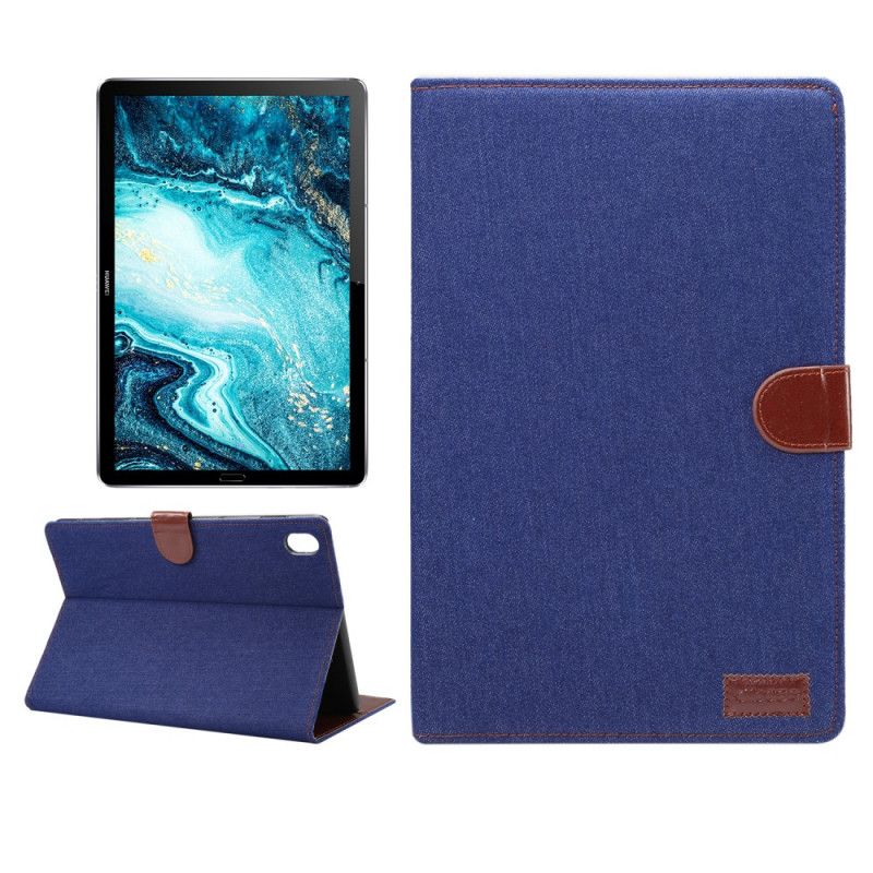 Etui Folio Huawei MediaPad M6 10.8'' Granatowy Czarny Dżinsy Etui Ochronne