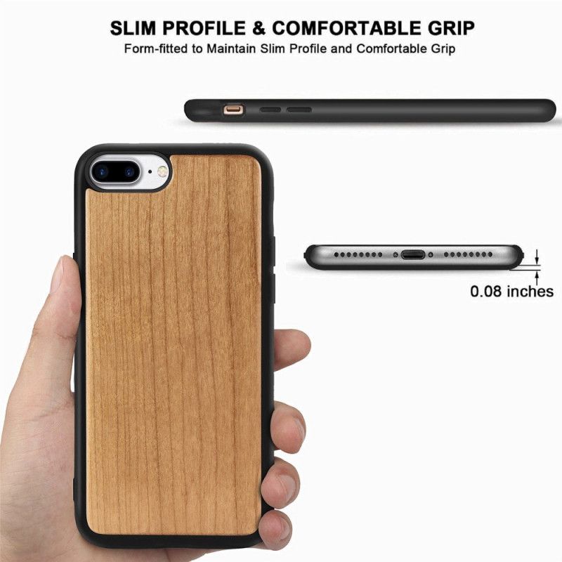 Etui iPhone 6 / 6S Plus Beżowy Naturalne Drewno Etui Ochronne