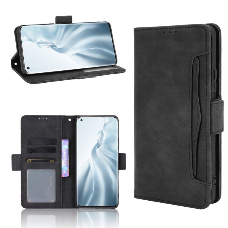 Etui Folio Xiaomi Mi 11 Czerwony Czarny Karta Wielofunkcyjna Pierwszej Klasy Etui Ochronne