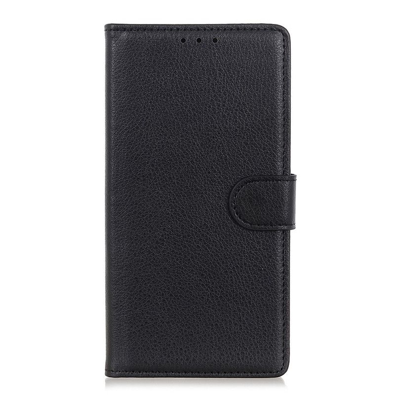 Etui Folio Xiaomi Mi 11 Czerwony Czarny Tradycyjna Imitacja Skóry Liczi