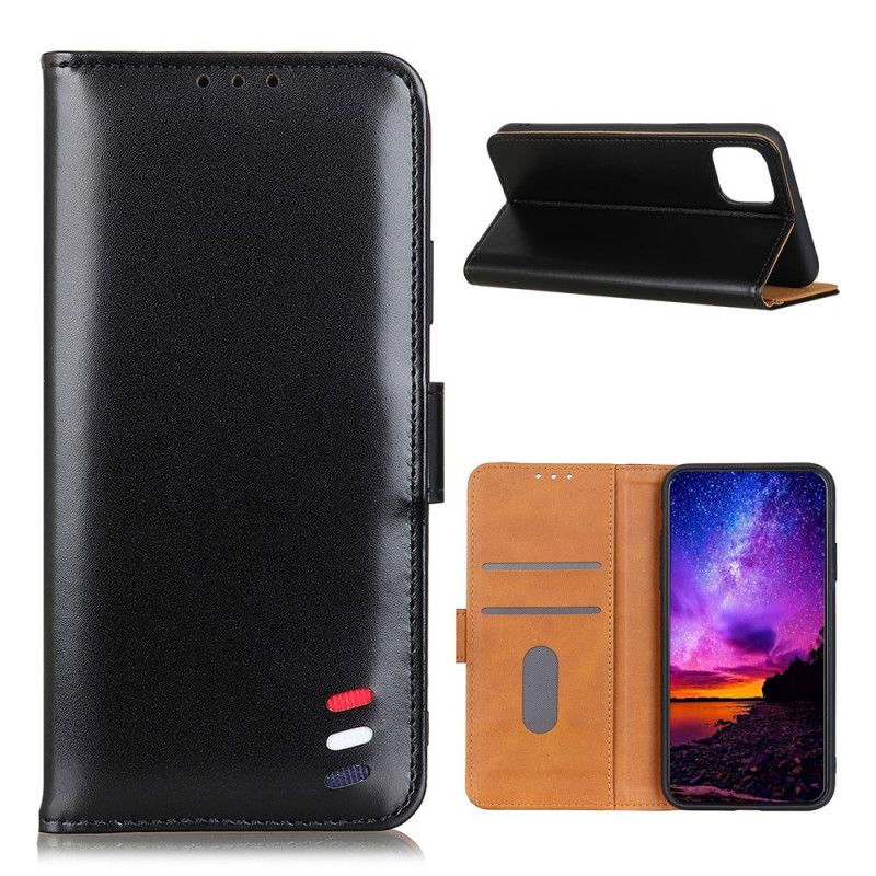 Etui Folio Xiaomi Mi 11 Czerwony Czarny Trójkolorowy Efekt Skóry Etui Ochronne