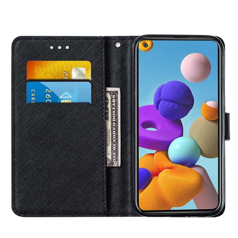 Etui Folio Xiaomi Mi 11 Kot I Niebieski Motyl