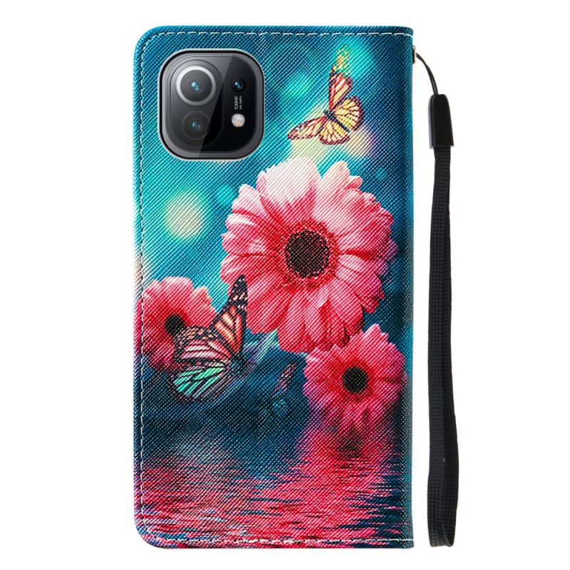 Etui Folio Xiaomi Mi 11 Kwiaty I Motyle Etui Ochronne