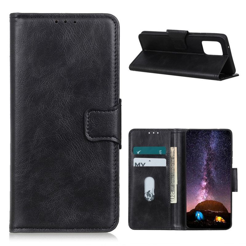 Etui Folio Xiaomi Mi 11 Zielony Czarny Zapięcie Dwustronne Z Efektem Skóry