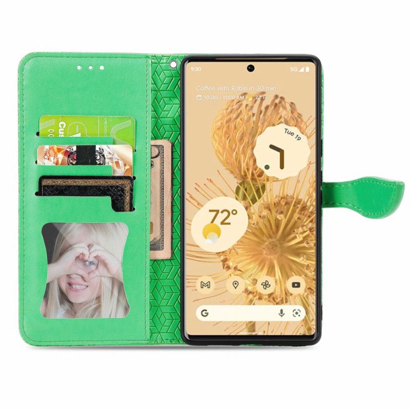 Etui Folio Google Pixel 6 Plemienne Liście Etui Ochronne