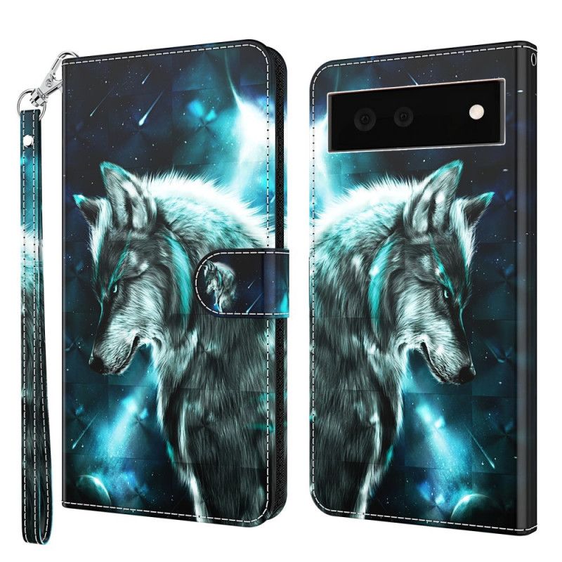 Skórzany Futerał Google Pixel 6 Etui Na Telefon Majestic Wolf